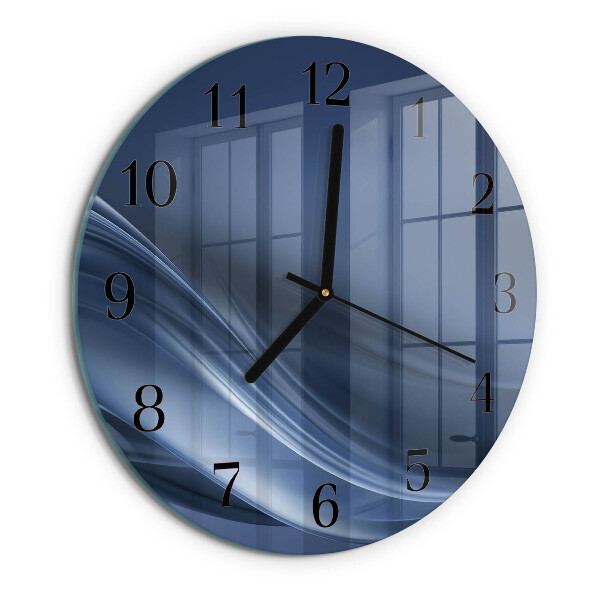 Reloj de pared redondo olas azules
