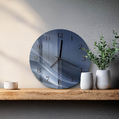 Reloj de pared redondo olas azules