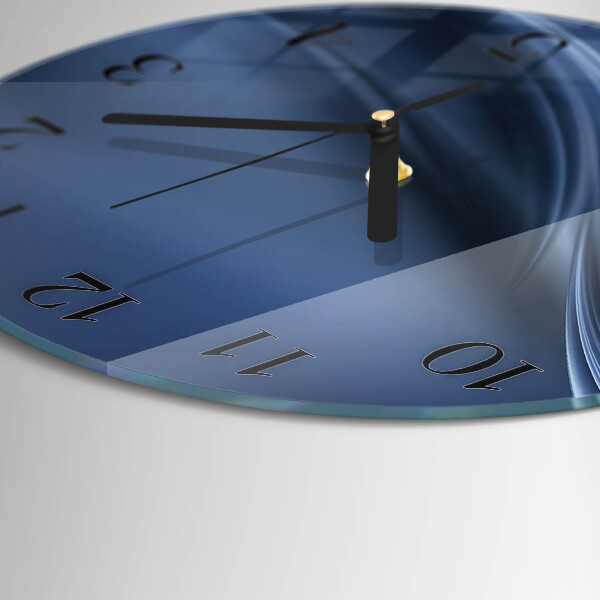 Reloj de pared redondo olas azules