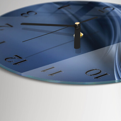 Reloj de pared redondo olas azules