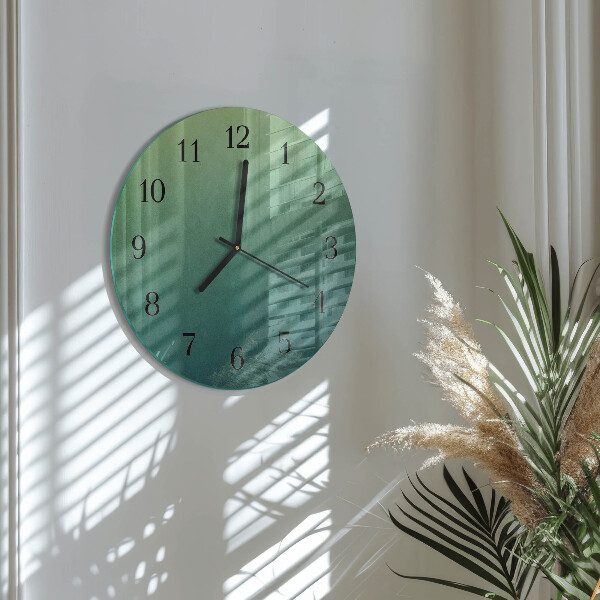 Reloj de pared redondo Degradado verde