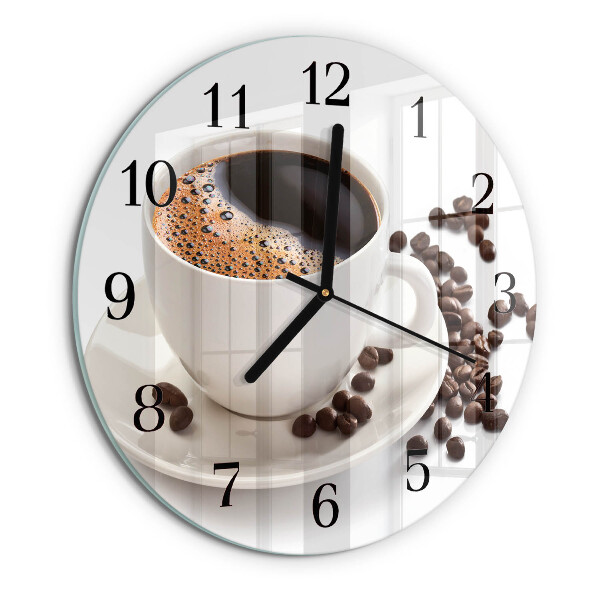 Reloj de pared redondo Taza de café