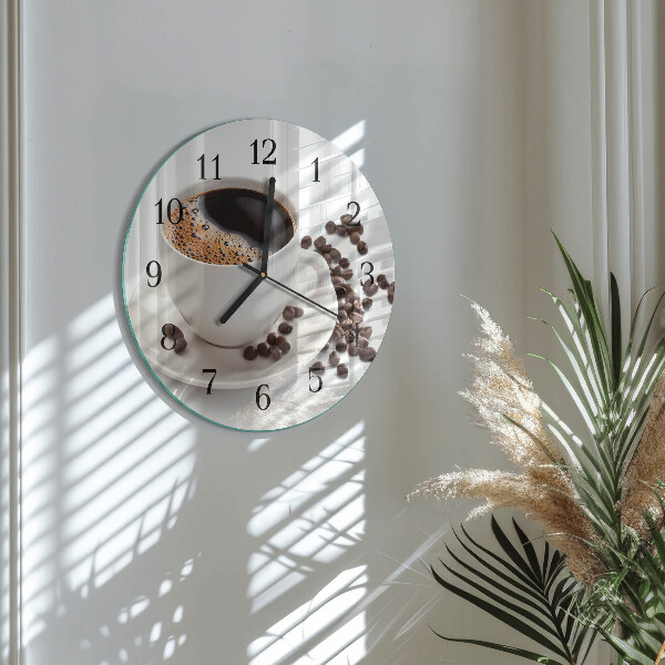 Reloj de pared redondo Taza de café