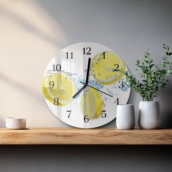 Reloj de pared redondo Limones