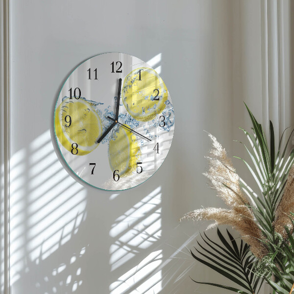 Reloj de pared redondo Limones