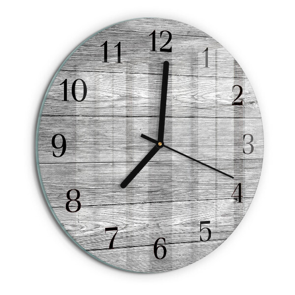 Reloj de pared redondo Madera gris