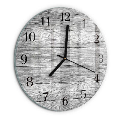 Reloj de pared redondo Madera gris