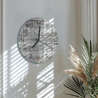 Reloj de pared redondo Madera gris