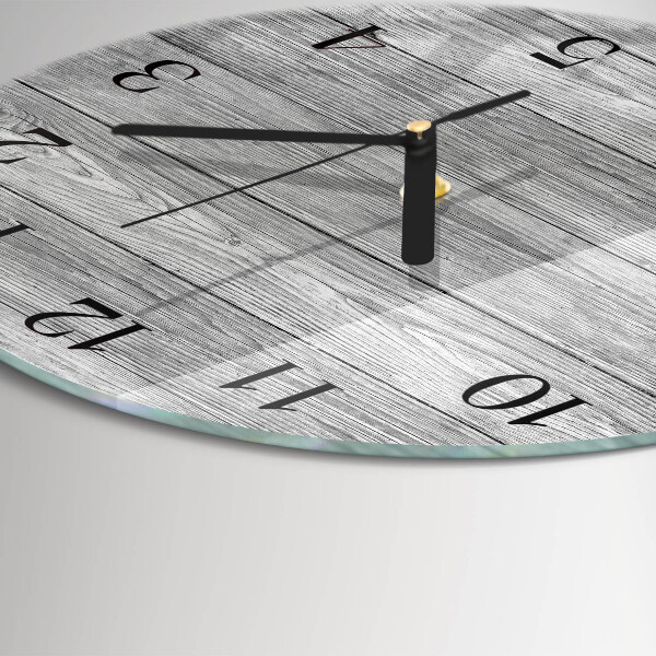 Reloj de pared redondo Madera gris