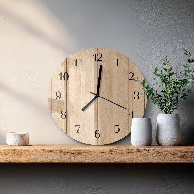 Reloj de pared redondo Madera