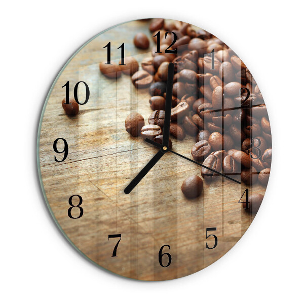Reloj de pared redondo Granos de café