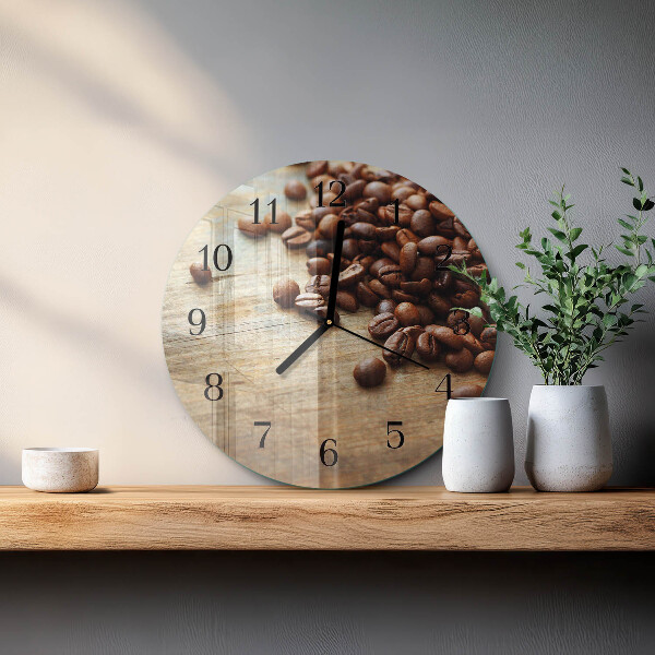 Reloj de pared redondo Granos de café