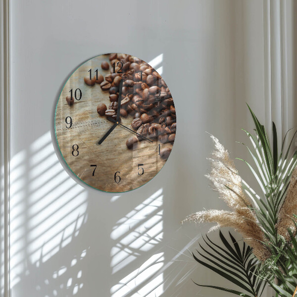 Reloj de pared redondo Granos de café