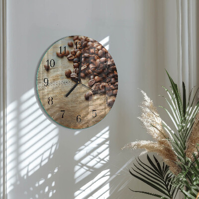 Reloj de pared redondo Granos de café