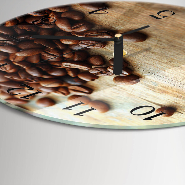 Reloj de pared redondo Granos de café