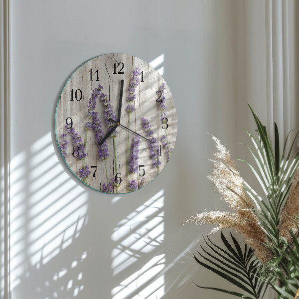 Reloj de pared redondo Lavanda