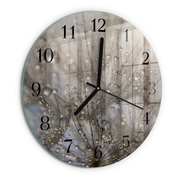 Reloj de pared redondo Gotas de rocío