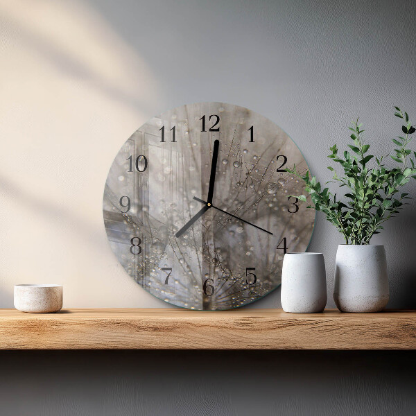 Reloj de pared redondo Gotas de rocío