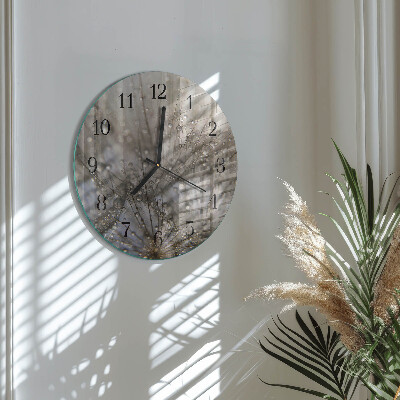 Reloj de pared redondo Gotas de rocío