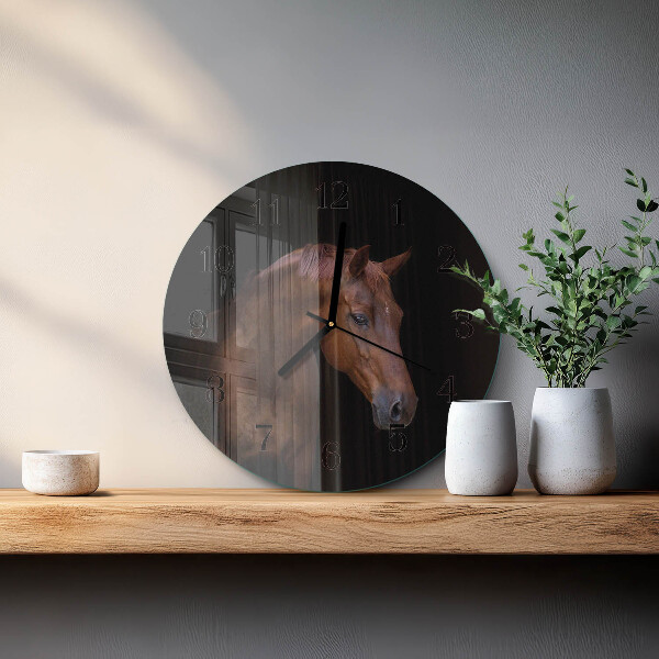 Reloj de pared redondo Caballo