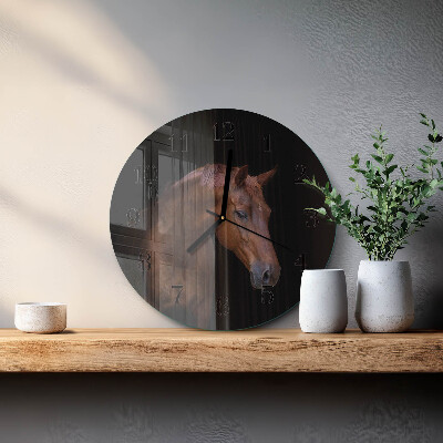 Reloj de pared redondo Caballo