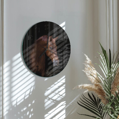 Reloj de pared redondo Caballo