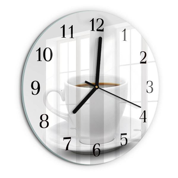 Reloj de pared redondo Taza de café