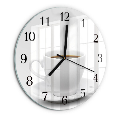 Reloj de pared redondo Taza de café