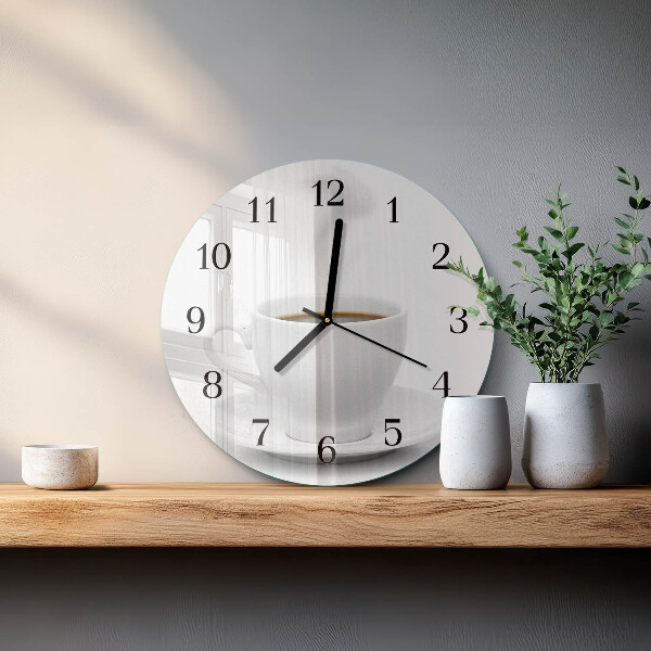 Reloj de pared redondo Taza de café