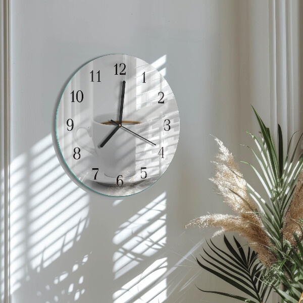Reloj de pared redondo Taza de café