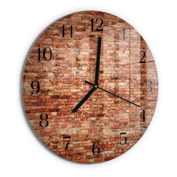 Reloj de pared redondo Muro de ladrillo