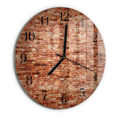 Reloj de pared redondo Muro de ladrillo