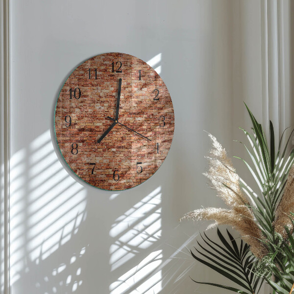Reloj de pared redondo Muro de ladrillo