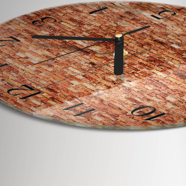 Reloj de pared redondo Muro de ladrillo