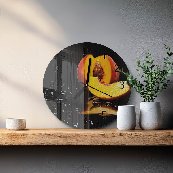 Reloj de pared redondo Durazno