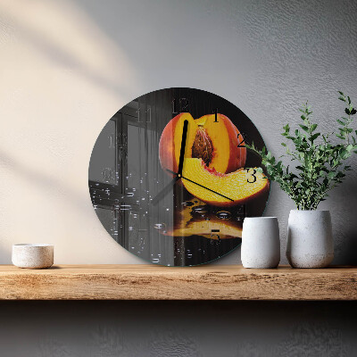 Reloj de pared redondo Durazno