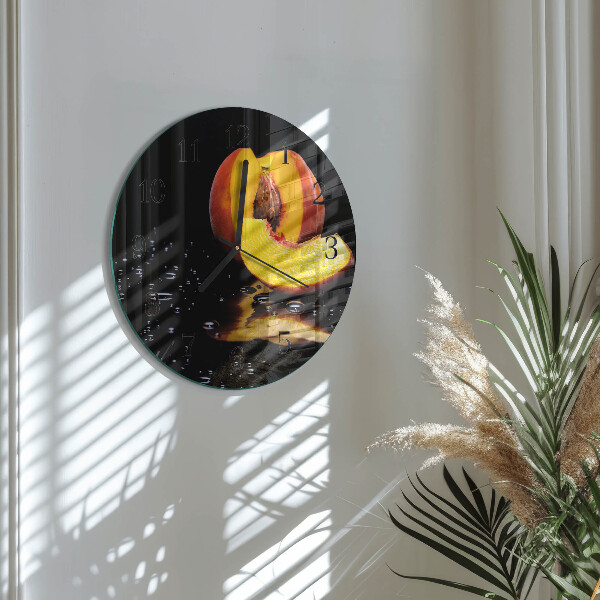 Reloj de pared redondo Durazno