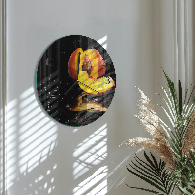 Reloj de pared redondo Durazno