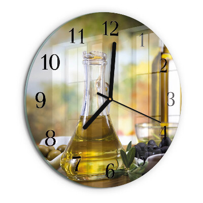 Reloj de pared redondo Aceite de oliva