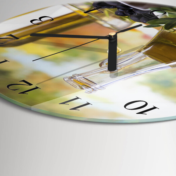 Reloj de pared redondo Aceite de oliva