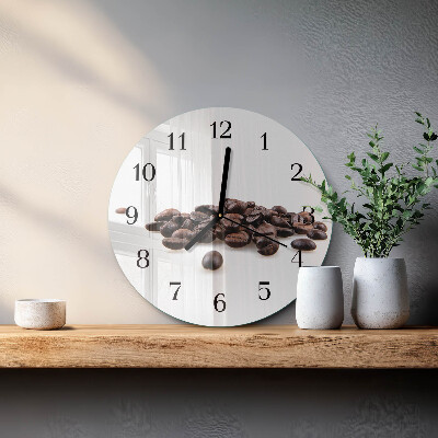 Reloj de pared redondo Granos de café