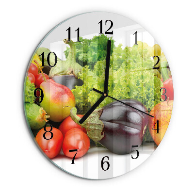 Reloj de pared redondo Verduras