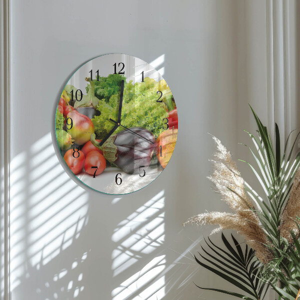 Reloj de pared redondo Verduras