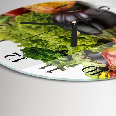 Reloj de pared redondo Verduras