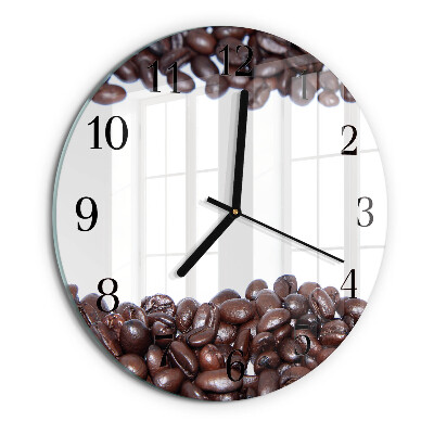Reloj de pared redondo Granos de café