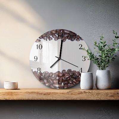 Reloj de pared redondo Granos de café
