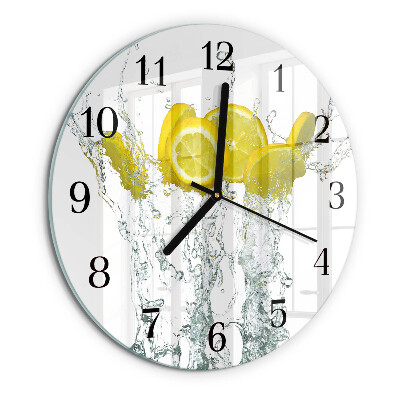 Reloj de pared redondo Agua con limón