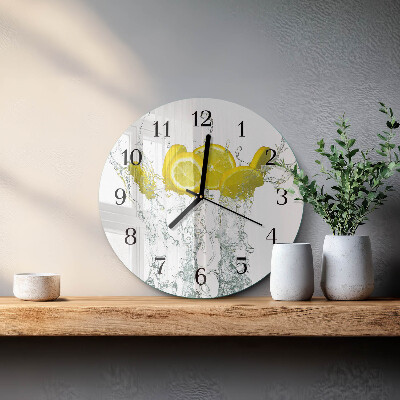 Reloj de pared redondo Agua con limón
