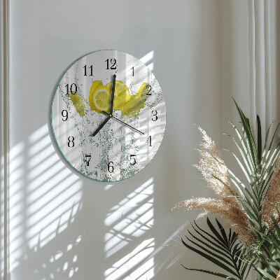 Reloj de pared redondo Agua con limón