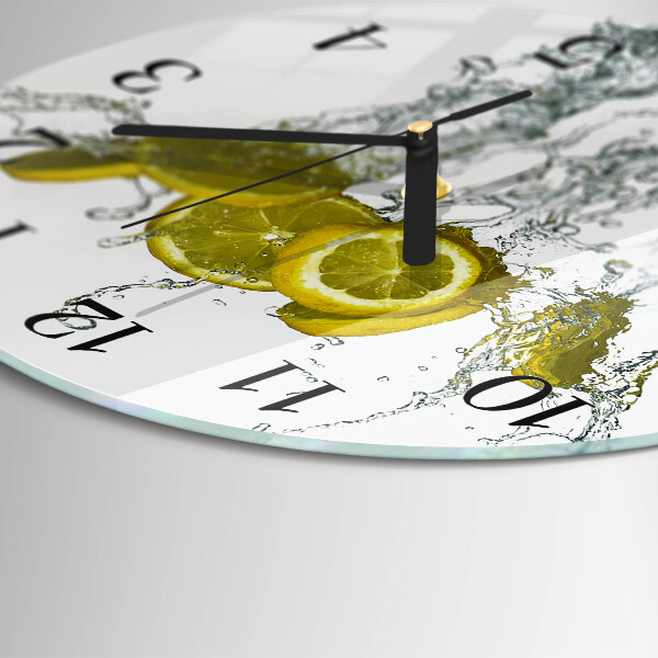 Reloj de pared redondo Agua con limón